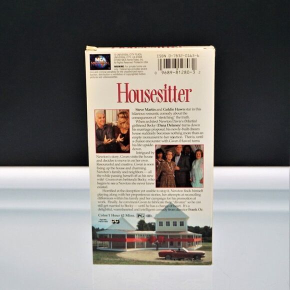 HOUSESITTER 1992 VHS Tape Steve Martin Goldie Hawn Video Universal MCA - Picture 3 of 4